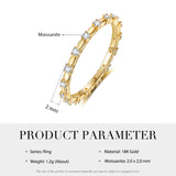 Stackable Eternity Moissanite 18K Gold