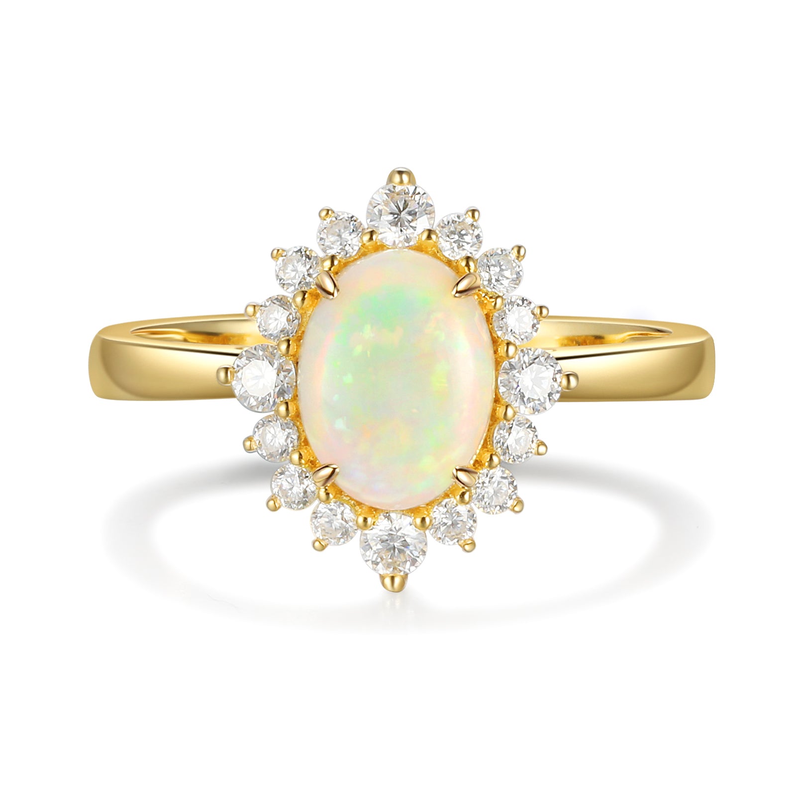 Natural Opal Gold Ring