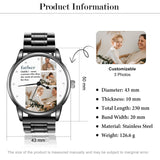 Custom Photo Watch Men Black S.Steel