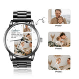 Custom Photo Watch Men Black S.Steel