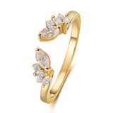 Natural Moissanite Ring 18K Gold
