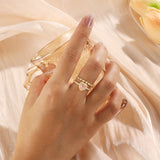Heart Shape Natural Morganite Ring Set Gold