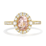Natural Morganite Ring 18K Gold