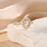 Natural Morganite Ring 18K Gold