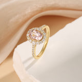 Natural Morganite Ring 18K Gold