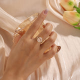 Natural Morganite Ring 18K Gold