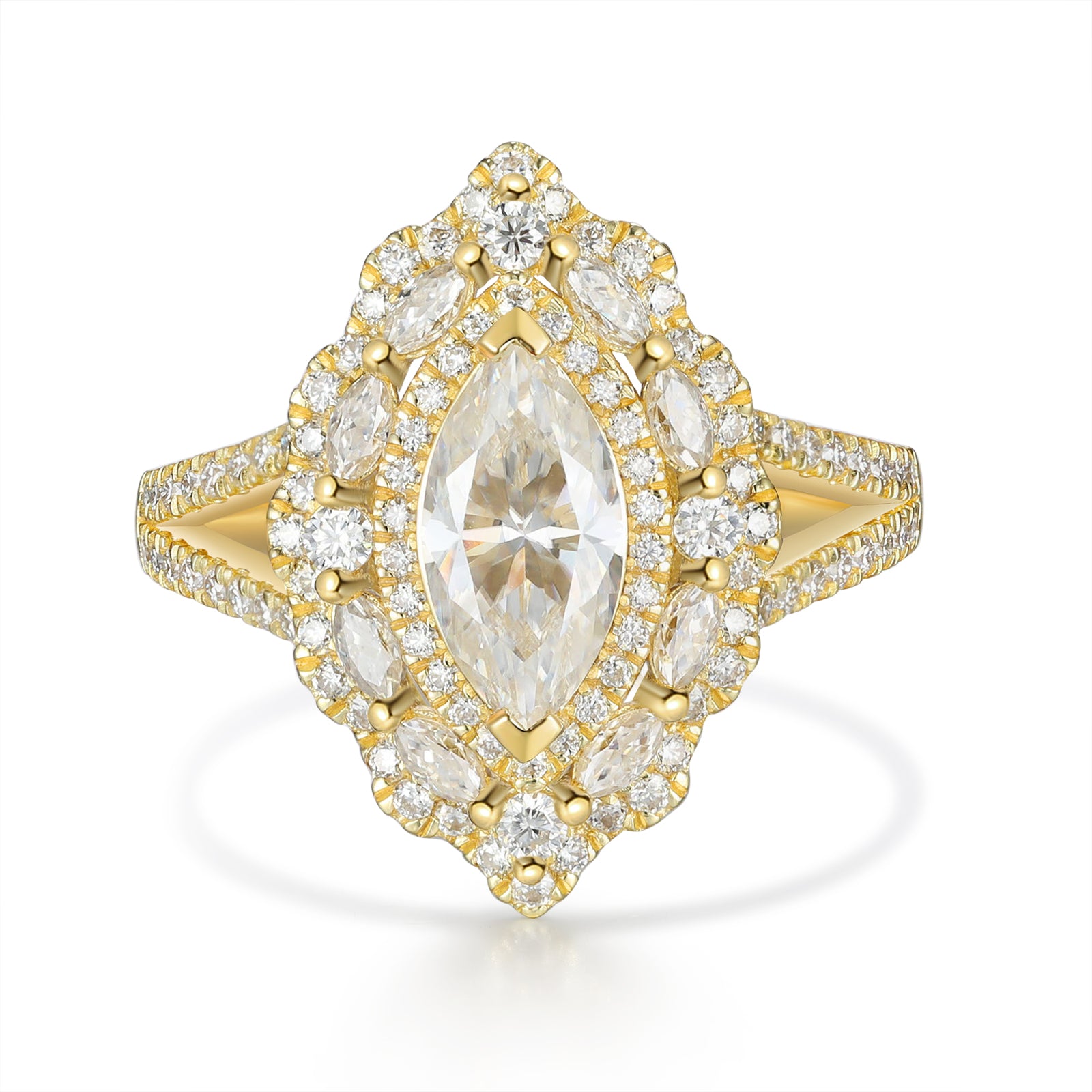 Marquise Shape18K Gold Ring