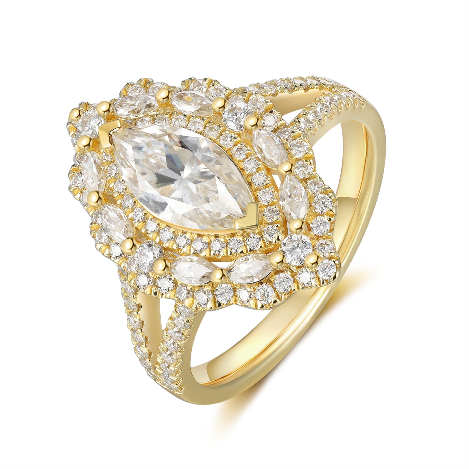 Marquise Shape18K Gold Ring