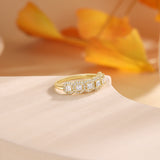 Princess Cut moissanite Ring 18K Gold