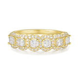 Princess Cut moissanite Ring 18K Gold