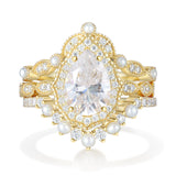 Losange Natural Moissanite Ring Ring 18K Gold