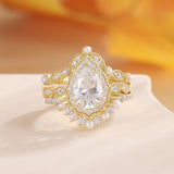 Losange Natural Moissanite Ring Ring 18K Gold