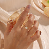 Solitaire Halo Moissanite Gold Ring