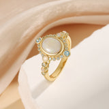 Hera Natural Opal & Topaz Gold Ring