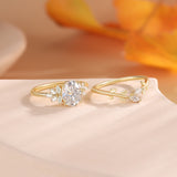 Leaf Moissanite Ring Ring 18K Gold