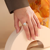 Leaf Moissanite Ring Ring 18K Gold
