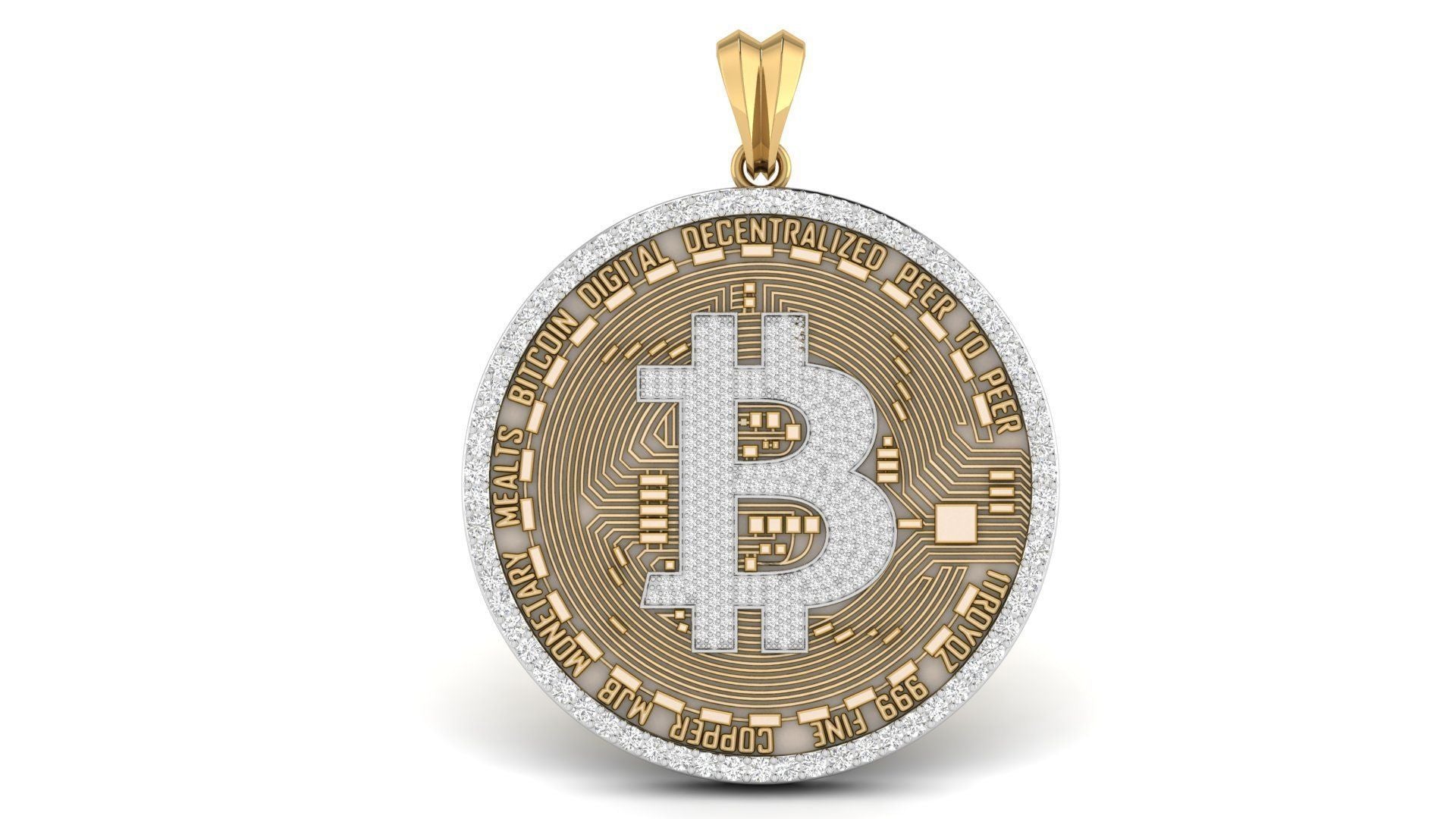 Bitcoin Diamond Pendant