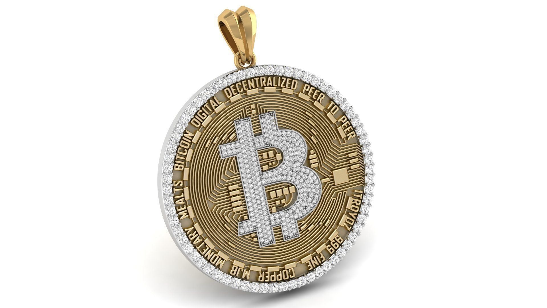Bitcoin Diamond Pendant