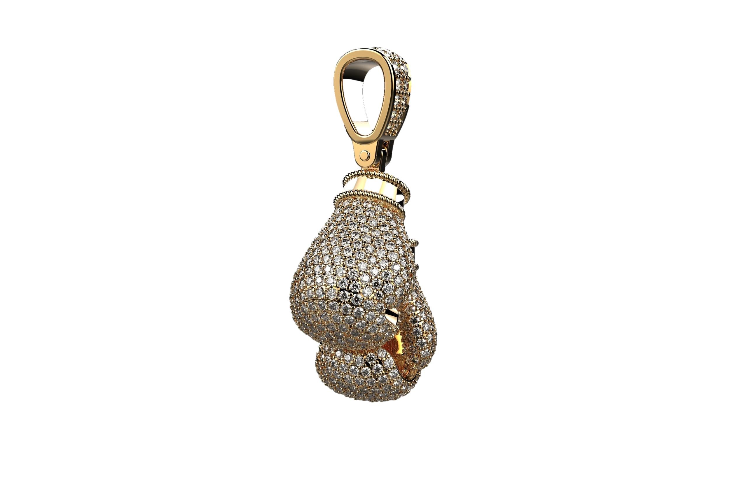 Gold Boxing Gloves Diamonds