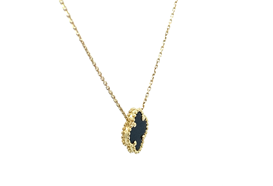 Black Clover Necklace 10k Gold