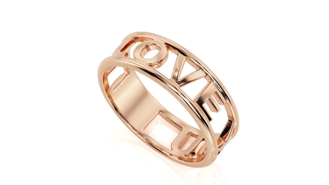 Je t'aime Bague Or 14K