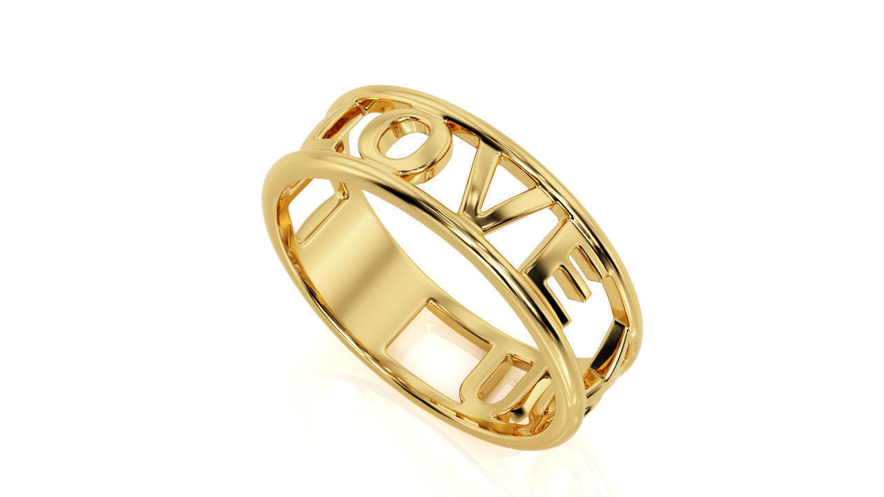 Je t'aime Bague Or 14K