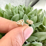Diamond Initials Heart Shape 14K Gold