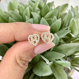 Diamond Initials Heart Shape 14K Gold