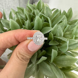Double Halo Oval Shape Diamond Engagement Ring