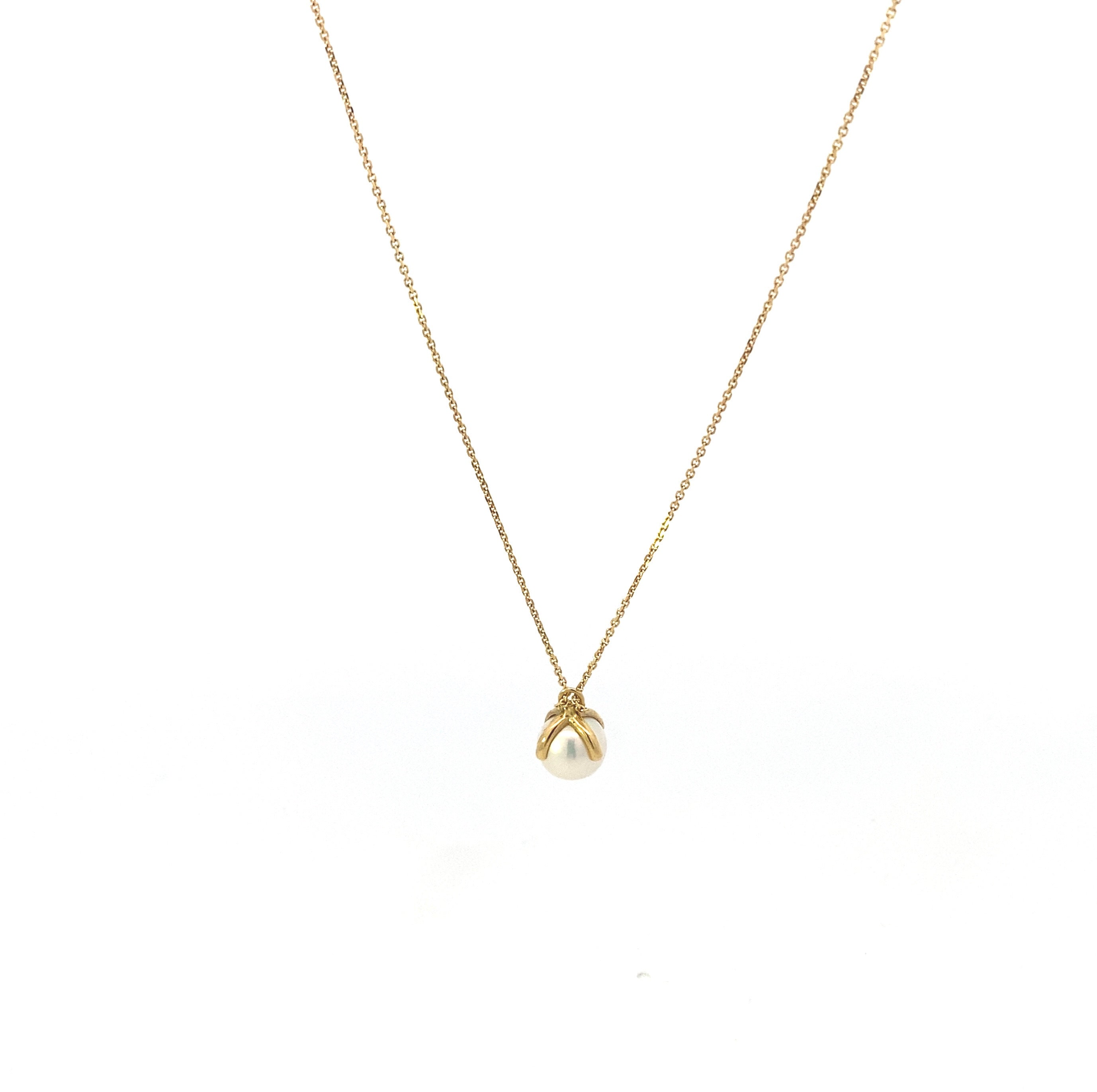 Sole Pearl Necklace 14K Gold
