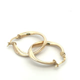 Wavy Hoop Earrings 10K Gold