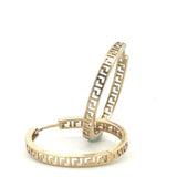 Med Round Hoop Earrings 10K Gold