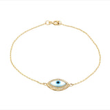 Evil Eye Lucky Bracelet 10K Gold