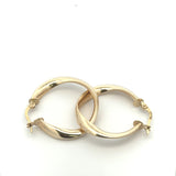 Wavy Hoop Earrings 10K Gold