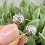 10MM Ball Earrings In 10k White Gold