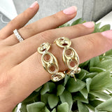 Link Hoop Earrings 10K Gold