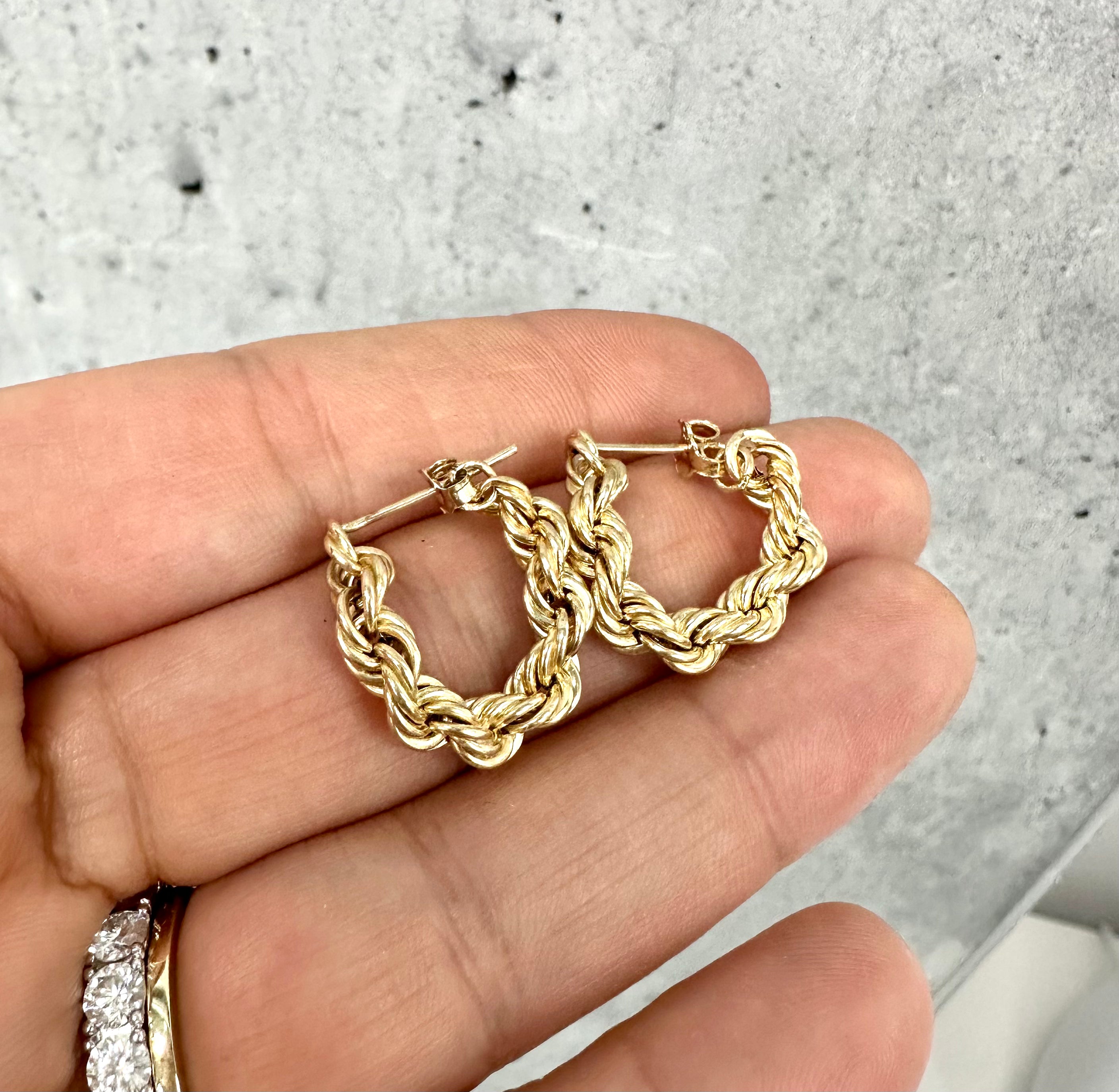 Rope Earrings 10K Gold
