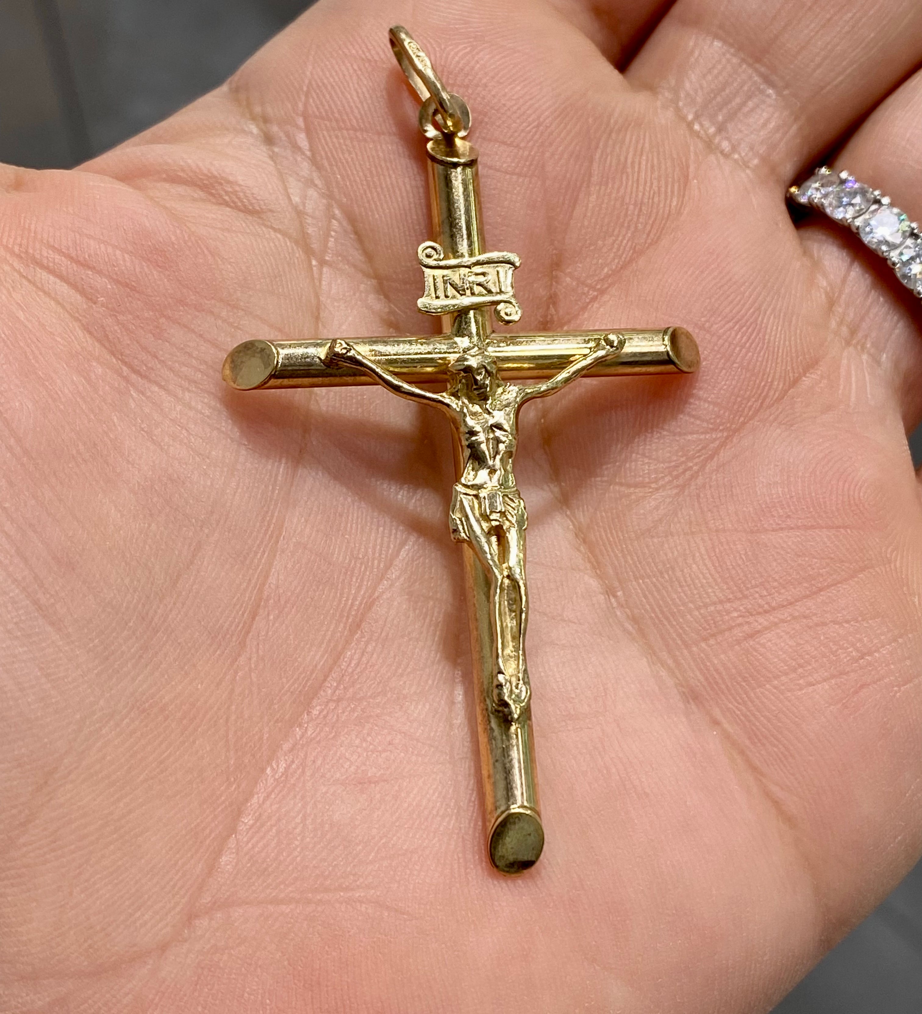 Jesus Cross Pendant 10K Gold
