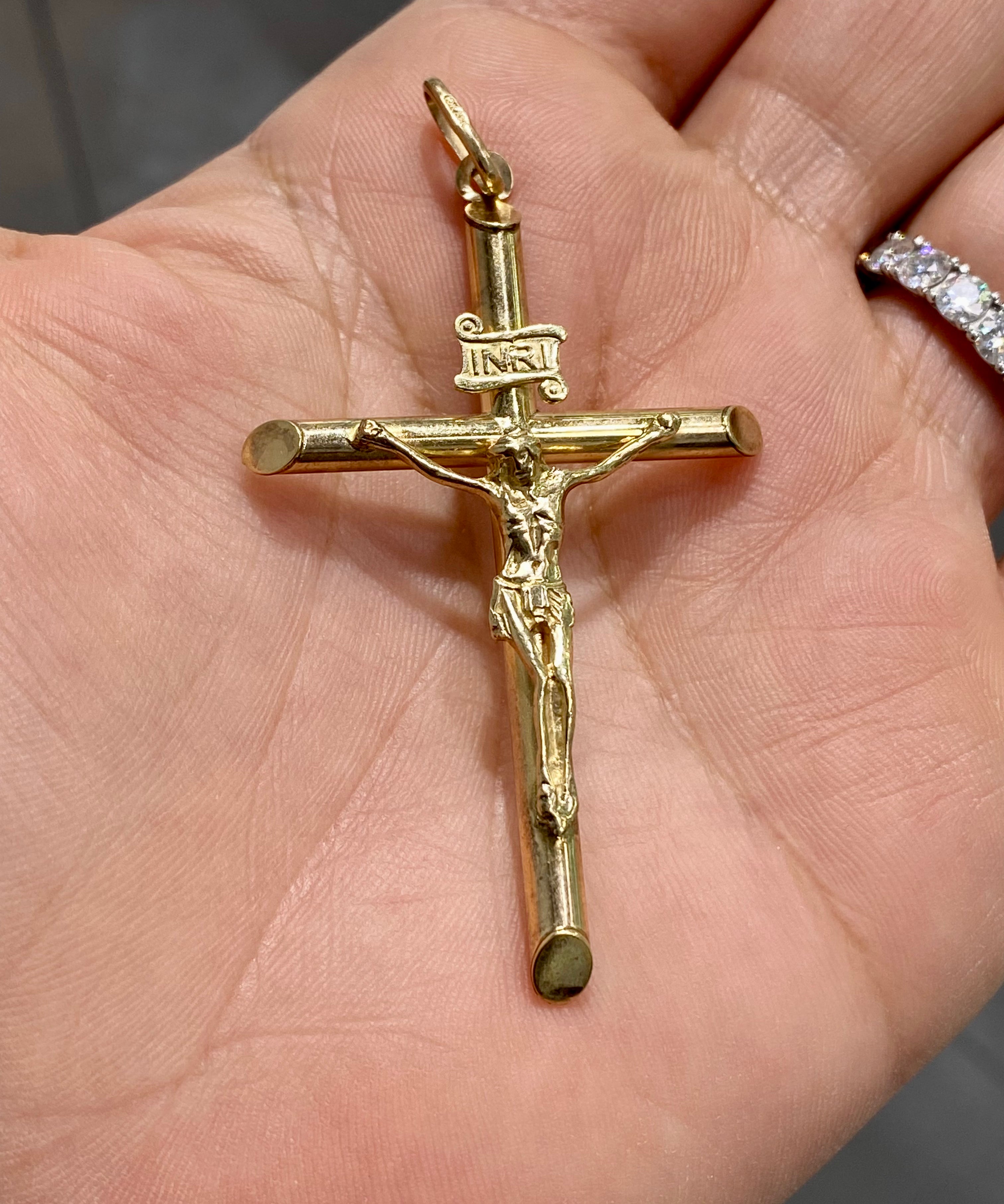 Jesus Cross Pendant 10K Gold