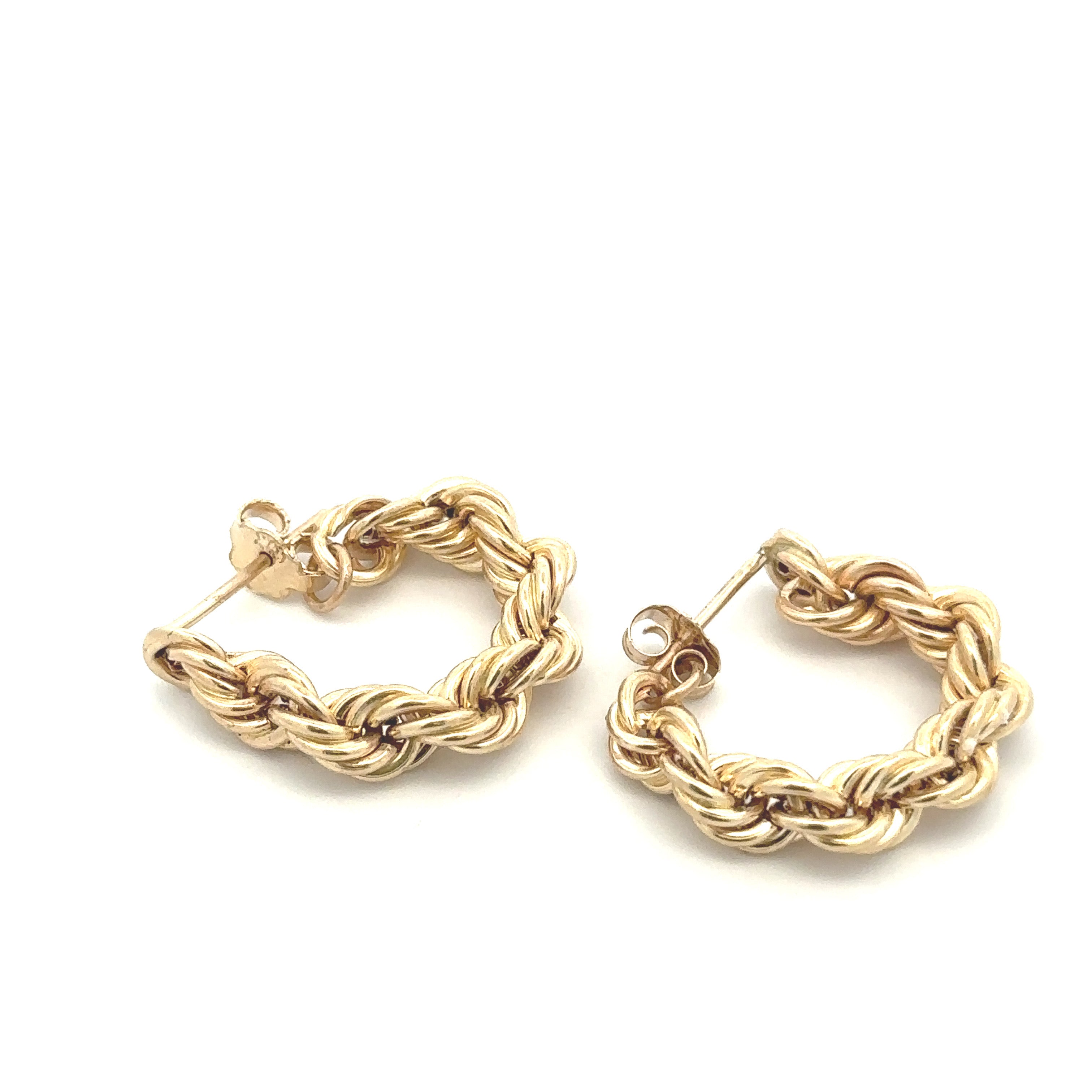 Rope Earrings 10K Gold