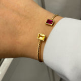 Daisy Bangle Bracelet 10K Gold