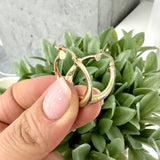 Wavy Hoop Earrings 10K Gold