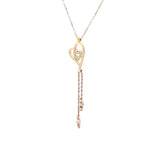 Hanging Heart Necklace 14K Gold