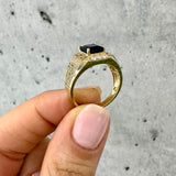 Blue Sapphire Ring 10K Gold