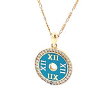 Clock Necklace 14K Gold