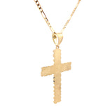 Rocky Jesus Cross Pendant 10K Gold