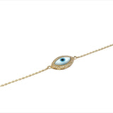 Evil Eye Lucky Bracelet 10K Gold