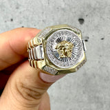 Shiny Medusa Ring 10K Gold