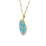 Clock Necklace 14K Gold