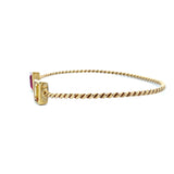 Daisy Bangle Bracelet 10K Gold